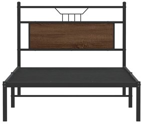 ágykeret matrac nélkül barna tölgy 107x203 cm műfa
