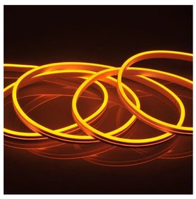 NEON LED szalag 5m, 40W, 24V, narancs, IP65 védelem