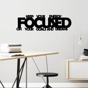 Focused fém fali dekoráció, 70×19 cm