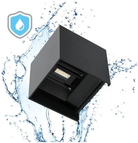 LED Kültéri fali lámpa QUERK 2xLED/3W/230V 3000K IP54 fekete