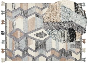 Színes kilim gyapjúszőnyeg 160 x 230 cm AYGEZARD Beliani