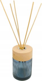 Kék 150ml-es kulacs szett fa kupakkal és pálcikákkal