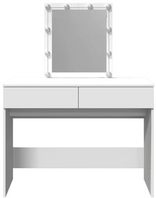fehér fésülködőasztal LED-del 100 x 40 x 130 cm