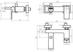 Novaservis - NOBLESS SHARP kádcsaptelep, fényes króm