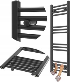 Fürdőszobai Radiátor Fekete Létra 40x100 cm Radiátor Modern Breno