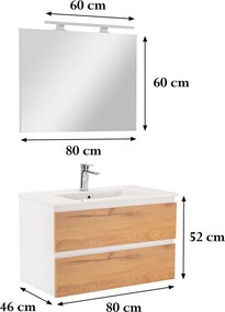 Vario Forte 80 Fürdőszoba komplett szekrény