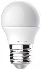 LED lámpa , égő , kisgömb , E27 foglalat , 4.7 Watt , 180° , meleg fehér , TOSHIBA , 5 év garancia