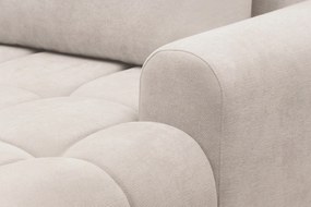 Lutario L II jobb oldali sarokkanapé ágyneműfunkcióval - bézs Venice 2026 vízlepergető szövet