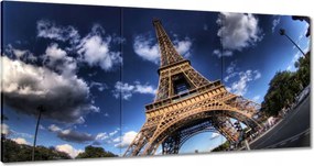 Vászonkép 60x30 Eiffel-torony Párizsban