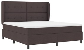 Boxspring Ágy Matrac nélkül Sötétbarna, 180x200 cm, Szövet