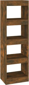 vidaXL füstös tölgy színű térelválasztó könyvszekrény 40x30x135 cm