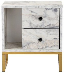Éjjelis szekrény Glimmer Fressia Marble Gold