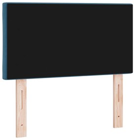 Fejtámla Gyémánt Blokk Forma Sötét Kék 80 cm Bársony