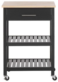 Divatos Fekete Zsúrkocsi HIUMA Beliani