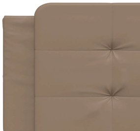 cappuccino színű műbőr ágykeret matrac nélkül Zadar 200x200 cm