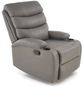 Perus dönthető szürke fotel pohártartóval