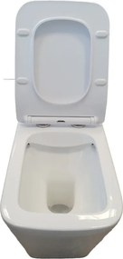 Eros ES QUADRO padlón álló WC - ülőkével komplett - perem nélküli öblítés - alsó / hátsó kifolyású