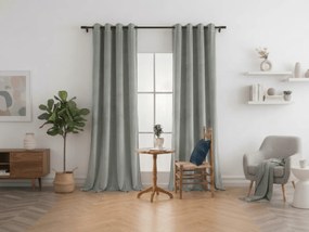 Sötétítő függöny DREAM VELVET 140x250 cm, sötétszürke Felfüggesztés: Fém gyűrűk