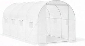 Fóliasátor 200x250x400 cm erősített vázzal+fólia fehér