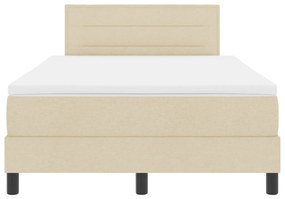 Box Spring ágy matraccal, krém színben, 120x200 cm szövet
