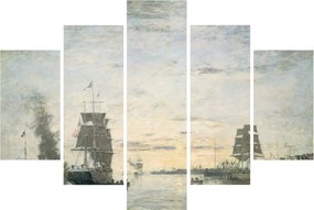 Kép - Eugène Boudin, Entrance to the Harbor, Le Havre, reprodukciók (150x105 cm)