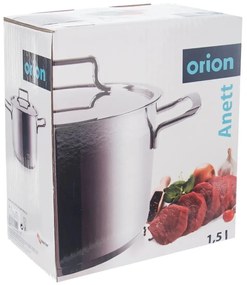 Orion Anett rozsdamentes acél edény fedővel 1,5 l, 1,5 l