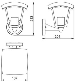 Lámpa Kerti lámpatest MARINA-AD, E27, MAX.20W, IP54, AC220-240V, 50-60Hz, felfelé sugárzó fény, fekete