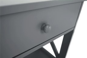 Konzolasztal, szürke, LOMIR