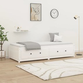 fehér tömör fenyőfa kanapéágy 90 x 190 cm (Single)