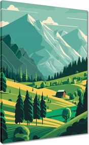 Vászonkép 50x70 Hegyi kilátás