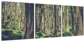 Kép egy út a fák között (órával) (90x30 cm)