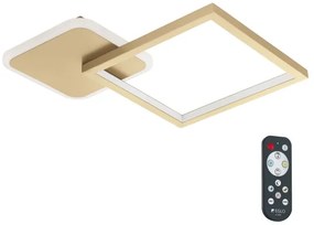 Eglo 900424 - LED Dimmelhető mennyezeti lámpa GAFARES LED/15W/230V arany + távirányító