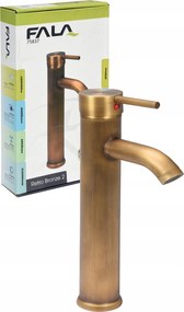 Álló Mosdó Csaptelep Magas Csaptelep Retro Bronz 2 Arany Sárgaréz 75837