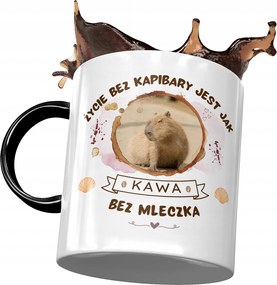 Fekete Kapibara Bögre Születésnapra Névnapra Ajándék Nyomtatott Fotóval