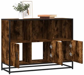 sonoma tölgy színű szerelt fa tálalószekrény 100x35x76 cm