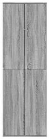 szürke sonoma színű szerelt fa magasszekrény 60 x 35 x 180 cm
