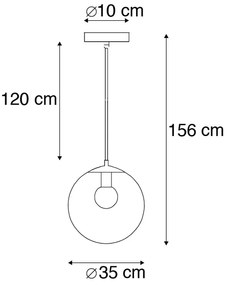 Okos lógólámpa átlátszó 35 cm, beleértve a WiFi A60-at - Pallon