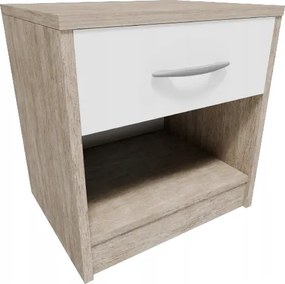 Éjjeliszekrény éjjeli asztal 1S Fehér-sonoma Rob komód