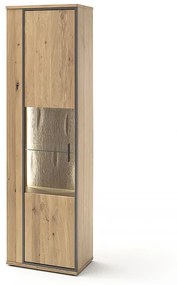 Campinas üveges tároló tölgy 60 x 209 cm