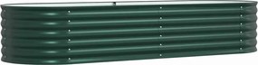 vidaXL Emelt Ágy Zöld 240 x 80 x 44 cm Acél