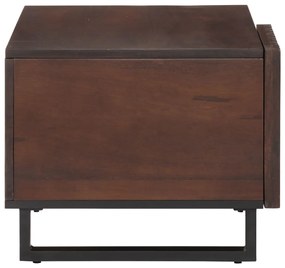 barna tömör mangófa dohányzóasztal 80 x 51 x 40 cm