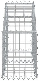 íves horganyzott vas gabion kosár 100x30x40/60 cm