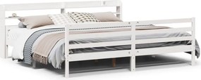 vidaXL fehér ágykeret fejtámlával matrac nélkül 200x200 cm