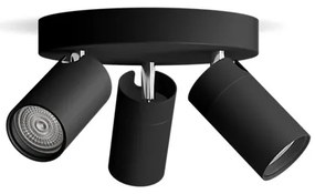 Philips - Fürdőszobai spotlámpa IDRIS 3xGU10/5W/230V IP44 fekete