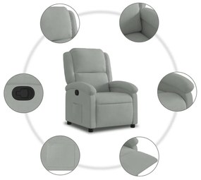 világosszürke bársony relaxfotel