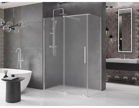 Mexen Velar, zuhanykabin tolóajtóval 160 x 90 cm, 8 mm-es matt üveg, króm, 871-160-090-31-01