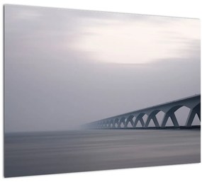 Egy híd képe a ködben (üvegen) (70x50 cm)