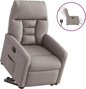 vidaXL elektromos felállást segítő tópszínű szövet dönthető fotel