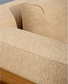 Bézs-natúr színű tömörfa kerti fotel Turqueta – Kave Home