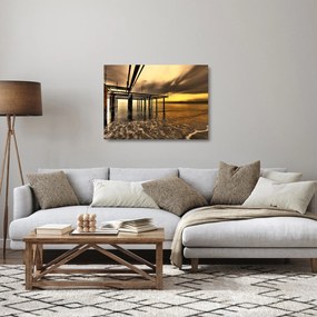 Kép - Építészet a parton (üvegen) (70x50 cm)